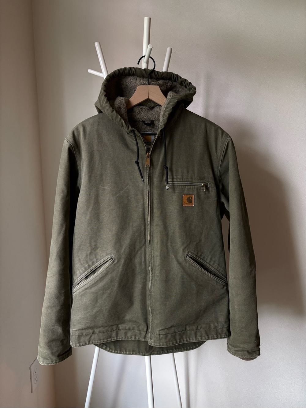 Carhartt Vintage Sandstone Sierra Sherpa Lined Jacket J141 Green